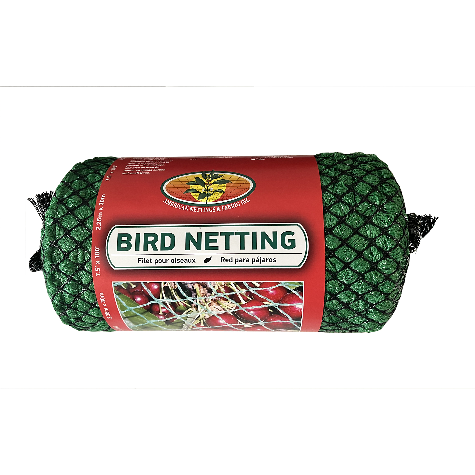 American Nettings & Fabric, Inc., Knitted Bird Netting 7.5ft.x100ft. (Green), Model# 00201